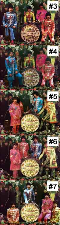 Sgt Pepper Album Cover photo session, shots 3 to 7.