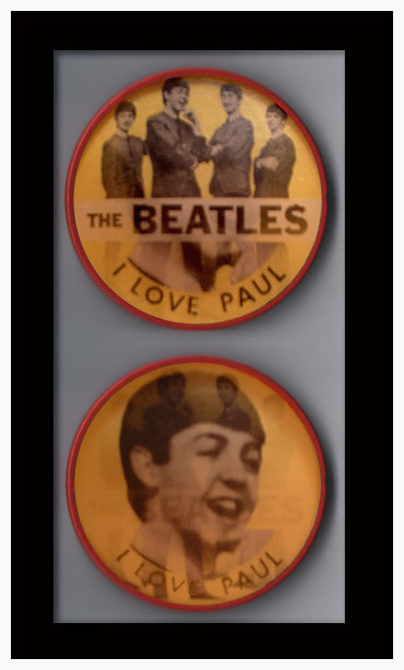 1964 Flicker Pin "I LOVE PAUL"